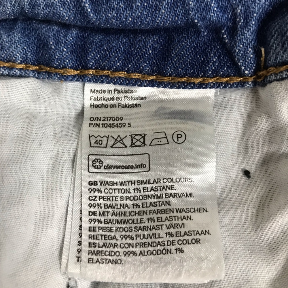 H&M High Rise Wide Leg Classic Straight Blue Jeans Size 2 - Picture 3 of 7